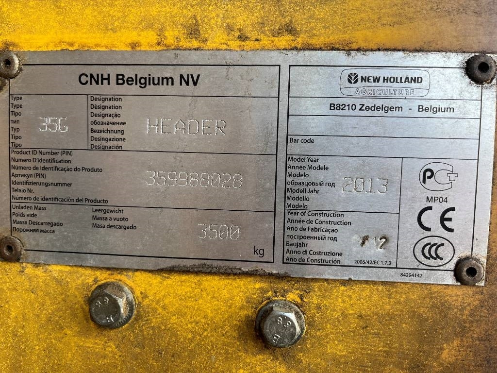 New Holland 35G Skärbord / Header - Moissoneuse: photos 2 New Holland 35G Skärbord / Header - Moissoneuse: photos 2