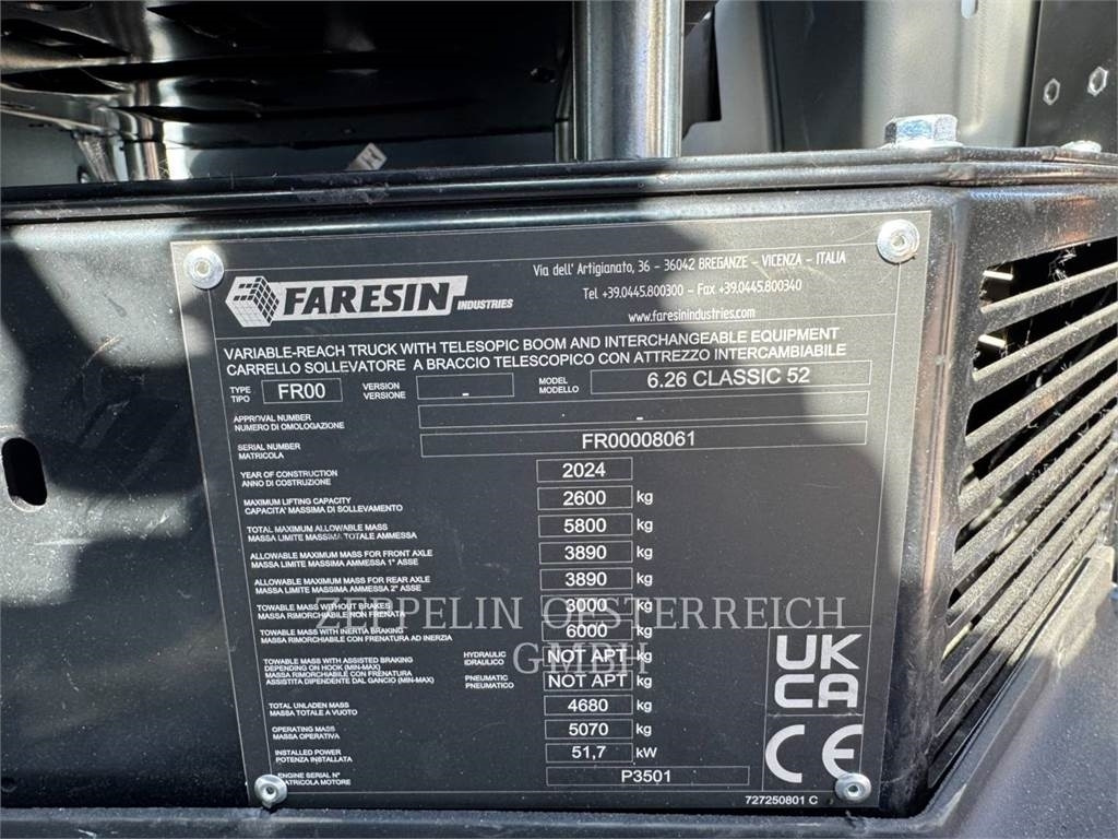Faresin 6.26 CLASSIC 52 - Chariot télescopique: photos 5 Faresin 6.26 CLASSIC 52 - Chariot télescopique: photos 5