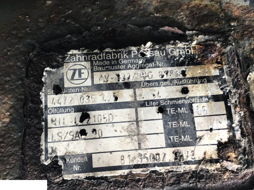 Autobus MAN - EB902 A20 Most Tylny - Essieu arrière pour Machine agricole: photos 3 Autobus MAN - EB902 A20 Most Tylny - Essieu arrière pour Machine agricole: photos 3