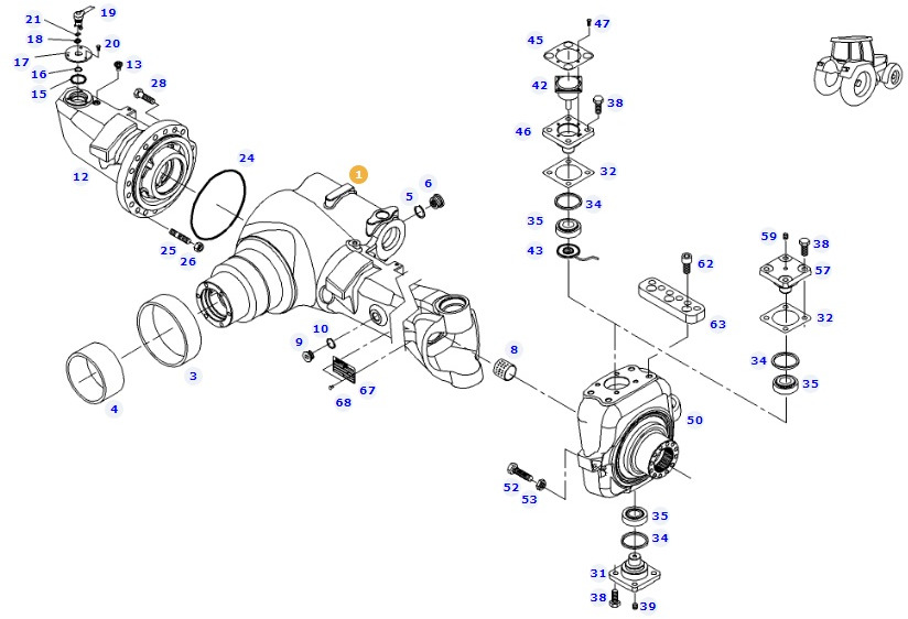 Fendt 414 Vario - oś przednia most - obudowa korpus F416300020020 - Essieu avant pour Machine agricole: photos 1 Fendt 414 Vario - oś przednia most - obudowa korpus F416300020020 - Essieu avant pour Machine agricole: photos 1