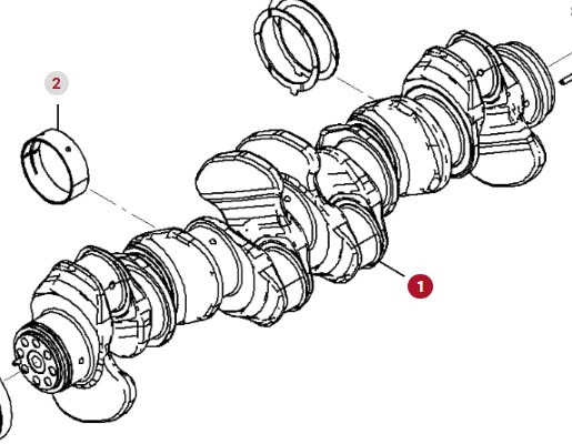 Fendt 936 Gen 7 Silnik D1556LE523 Wał Korbowy H218PF150081A CZĘŚCI - Vilebrequin pour Machine agricole: photos 1 Fendt 936 Gen 7 Silnik D1556LE523 Wał Korbowy H218PF150081A CZĘŚCI - Vilebrequin pour Machine agricole: photos 1