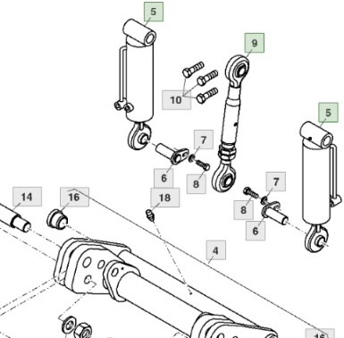 John Deere 7830 Siłownik Hydrauliczny Łącze Środkowe RE192527 RE192527 - Vérin hydraulique pour Machine agricole: photos 2 John Deere 7830 Siłownik Hydrauliczny Łącze Środkowe RE192527 RE192527 - Vérin hydraulique pour Machine agricole: photos 2
