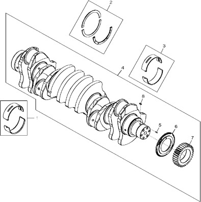John Deere 9470RX - Wał korbowy RE539339 (Silnik) - Vilebrequin pour Machine agricole: photos 1 John Deere 9470RX - Wał korbowy RE539339 (Silnik) - Vilebrequin pour Machine agricole: photos 1