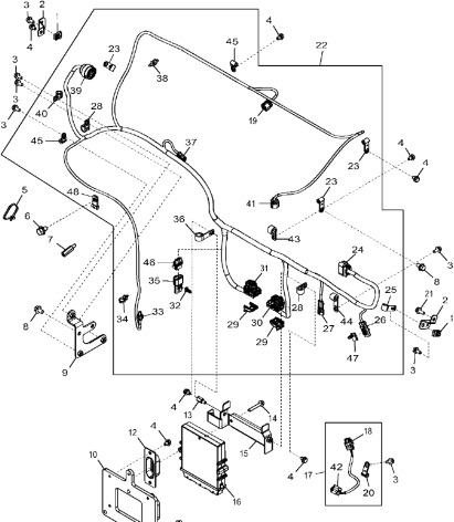 John Deere 9470RX - Wiązka przewodów DZ102216 (Silnik) - Câble/ Fil pour Machine agricole: photos 1 John Deere 9470RX - Wiązka przewodów DZ102216 (Silnik) - Câble/ Fil pour Machine agricole: photos 1