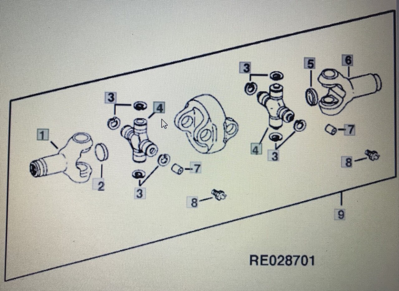 John Deere RE65621/krzyźak wałka napędu/John Deere 4555/4755/4955 Nr części RE65621 - Transmission pour Tracteur agricole: photos 1 John Deere RE65621/krzyźak wałka napędu/John Deere 4555/4755/4955 Nr części RE65621 - Transmission pour Tracteur agricole: photos 1