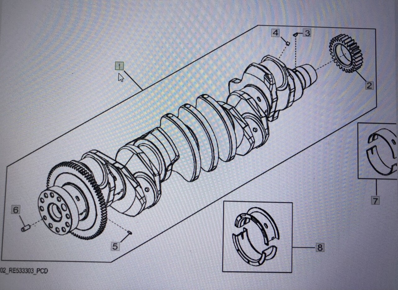 John Deere - wał korbowy John Deere 8345R 7250R 7290R 8235R 8260R 8370R RE565972 - Vilebrequin pour Machine agricole: photos 1 John Deere - wał korbowy John Deere 8345R 7250R 7290R 8235R 8260R 8370R RE565972 - Vilebrequin pour Machine agricole: photos 1