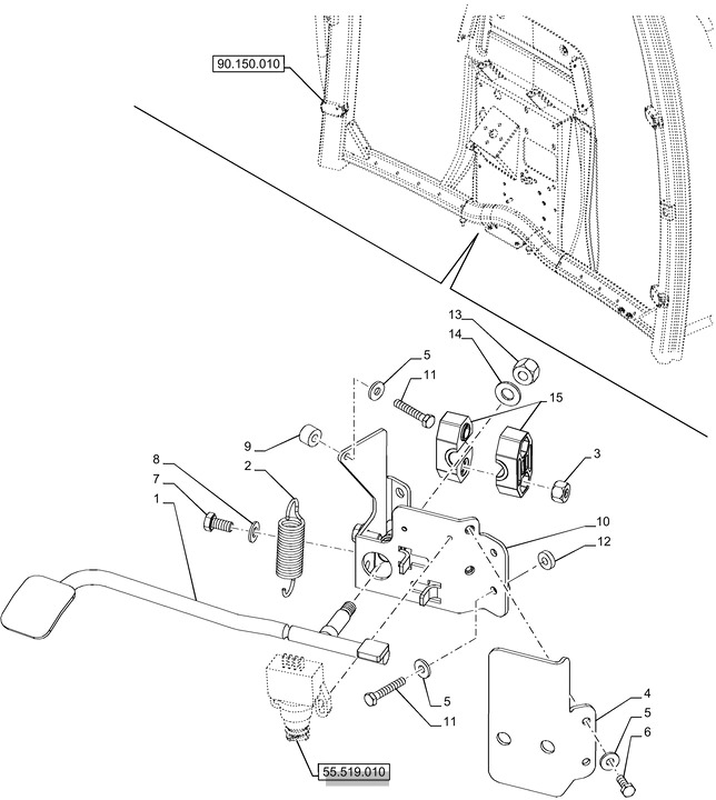 New Holland T6070 Pedał 87640782 - Pédale pour Machine agricole: photos 1 New Holland T6070 Pedał 87640782 - Pédale pour Machine agricole: photos 1