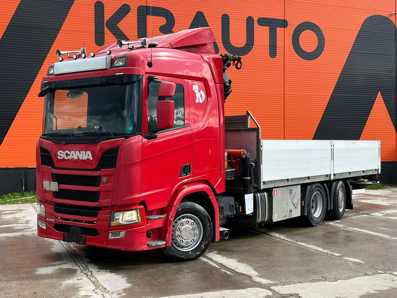 Scania R 450 6x2*4 PK 26002 / PLATFORM L=6482 mm - Camion plateau, Camion grue: photos 2 Scania R 450 6x2*4 PK 26002 / PLATFORM L=6482 mm - Camion plateau, Camion grue: photos 2