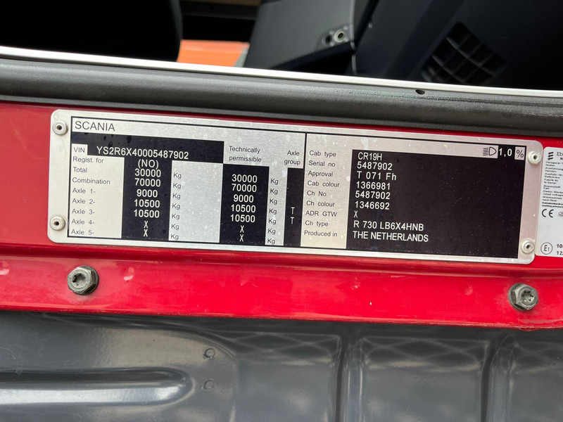 Châssis cabine Scania R 730 6x4 FOR SALE AS CHASSIS / RETARDER / BIG AXLES: photos 20