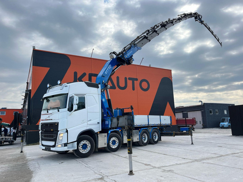 Volvo FH 540 8x4 COMBI / PLATFORM + TRACTOR / EFFER 955/8S + JIB + WINCH / PLATFORM L=5104 mm - Camion plateau, Camion grue: photos 1 Volvo FH 540 8x4 COMBI / PLATFORM + TRACTOR / EFFER 955/8S + JIB + WINCH / PLATFORM L=5104 mm - Camion plateau, Camion grue: photos 1