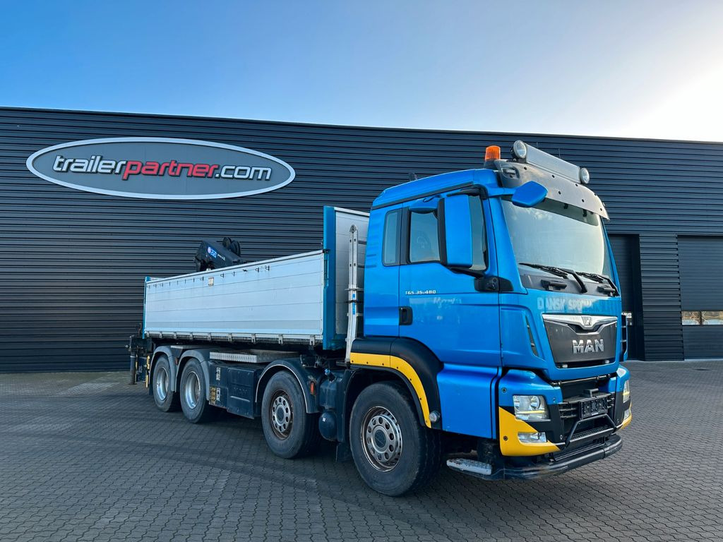 MAN 35-480 BL 8x4 - Camion benne, Camion grue: photos 1 MAN 35-480 BL 8x4 - Camion benne, Camion grue: photos 1
