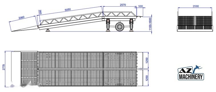 Rampe de chargement neuf AZ RAMP STAR-10-XL mobile loading ramp: photos 11