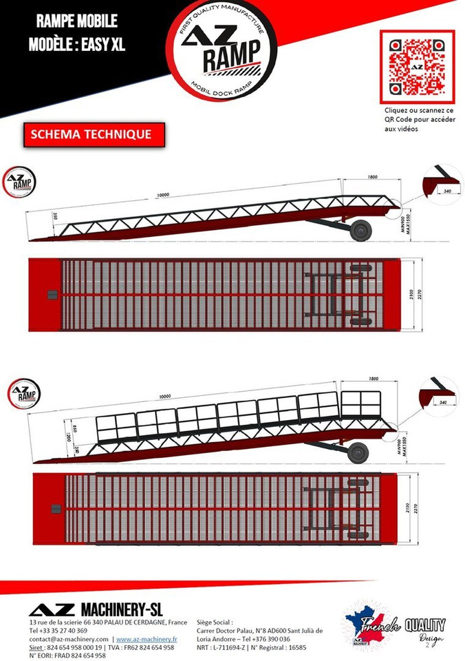 **RENTAL 12-24-36 Month** AZ RAMP-EASY XL-8 . Mobil Loading Ramp - Rampe de chargement: photos 5 **RENTAL 12-24-36 Month** AZ RAMP-EASY XL-8 . Mobil Loading Ramp - Rampe de chargement: photos 5