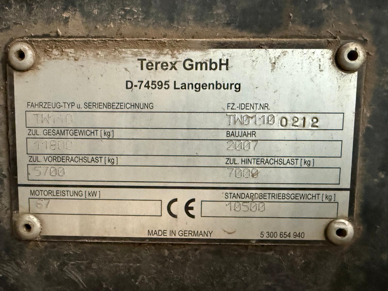 Pelle sur pneus Terex TW 110 Mobil-Excavator: photos 11