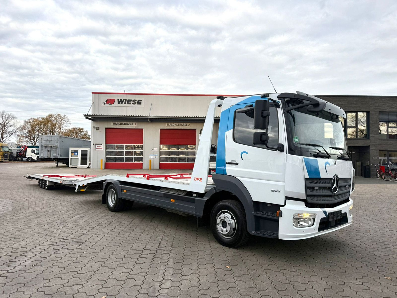Mercedes-Benz Atego 918L Autotransporter mit BFZ Anhänger - Camion porte-voitures: photos 1 Mercedes-Benz Atego 918L Autotransporter mit BFZ Anhänger - Camion porte-voitures: photos 1