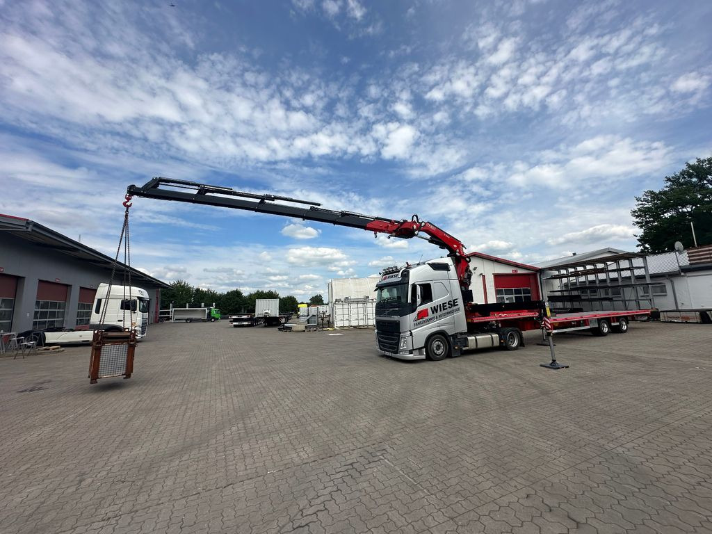 Wiese Stufensattel Tieflader mit Kran Fassi F545 - Semi-remorque surbaissé: photos 1 Wiese Stufensattel Tieflader mit Kran Fassi F545 - Semi-remorque surbaissé: photos 1