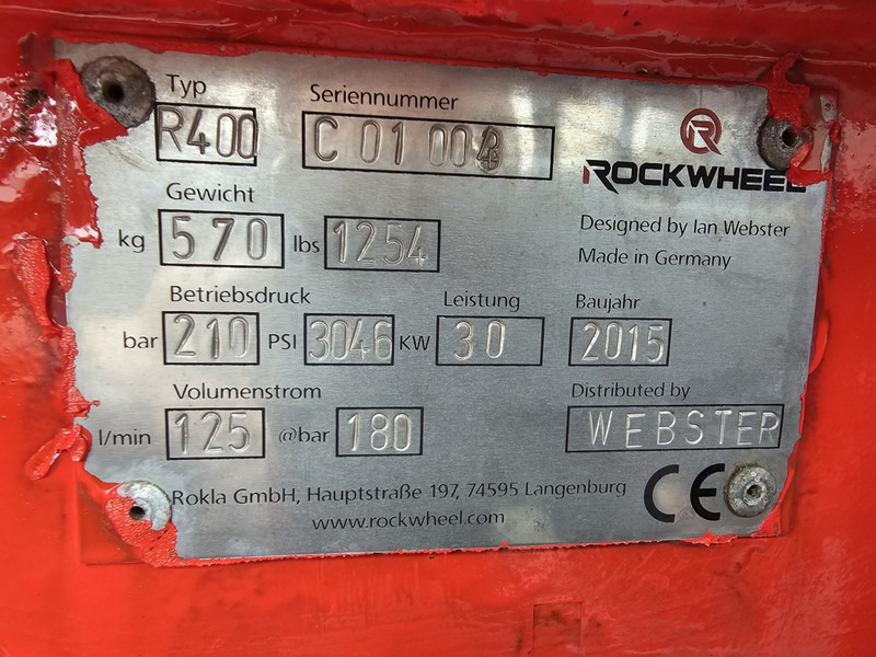 Accessoire pour Engins de chantier rockwheel r400 cw10 asvaltfrees frais cw 10 demarec rockwheel epirock: photos 6 Accessoire pour Engins de chantier rockwheel r400 cw10 asvaltfrees frais cw 10 demarec rockwheel epirock: photos 6