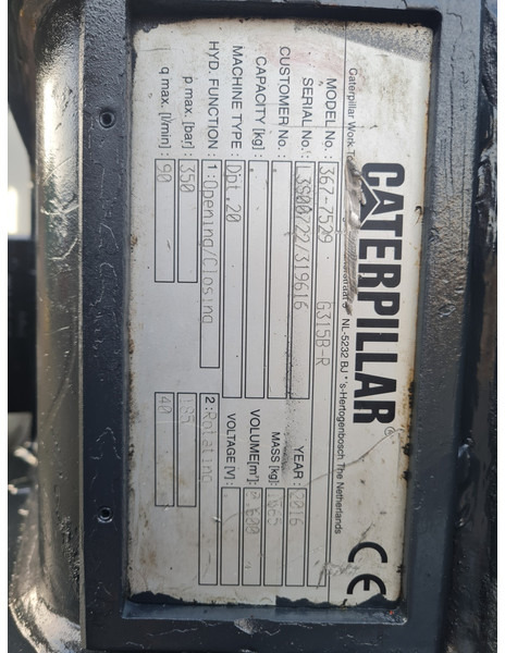 Grappin Caterpillar sorting grab G315B selector grab verachtert sortiergreifer: photos 6