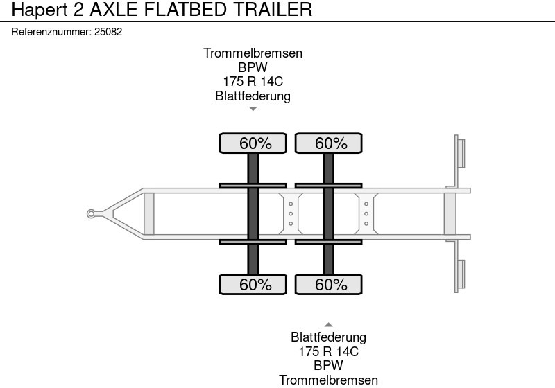 Remorque plateau Hapert 2 AXLE FLATBED TRAILER: photos 6