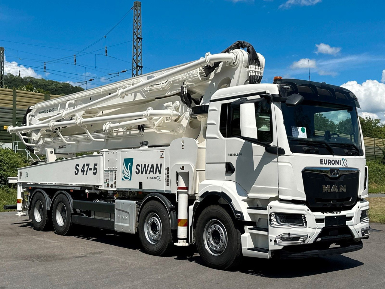 Camion malaxeur MAN TGS 41.520 8x4 SWAN TSP 47-5 160RZ    ( 47m ): photos 8