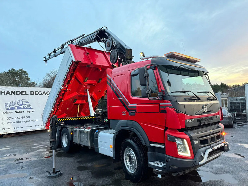 Volvo FMX 410 6x2*4, Tipper & Crane, 2015 - Camion benne, Camion grue: photos 1 Volvo FMX 410 6x2*4, Tipper & Crane, 2015 - Camion benne, Camion grue: photos 1