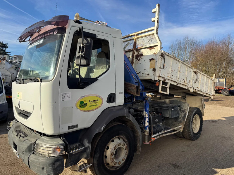 Renault Midlum 270 **TIPPER+FASSI CRANE-FRENCH TRUCK** - Camion benne, Camion grue: photos 1 Renault Midlum 270 **TIPPER+FASSI CRANE-FRENCH TRUCK** - Camion benne, Camion grue: photos 1