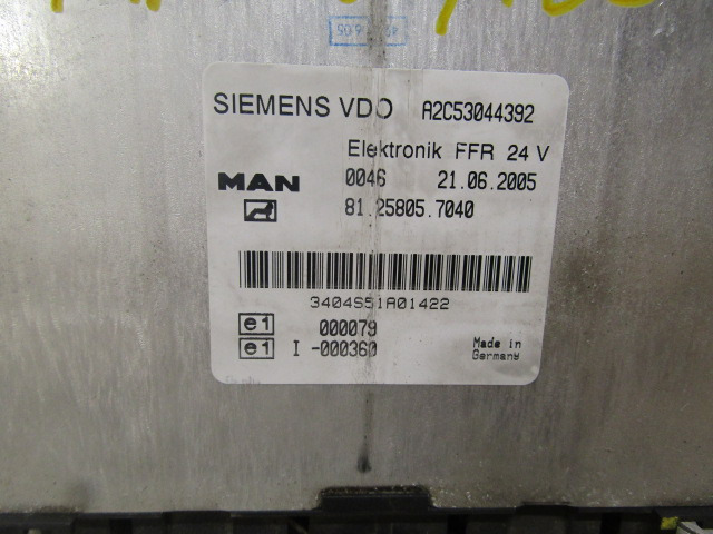 MAN TGA / TGS FFR UNIT ECU P/NO 81.25805.7040 - Bloc de gestion pour Camion: photos 2 MAN TGA / TGS FFR UNIT ECU P/NO 81.25805.7040 - Bloc de gestion pour Camion: photos 2