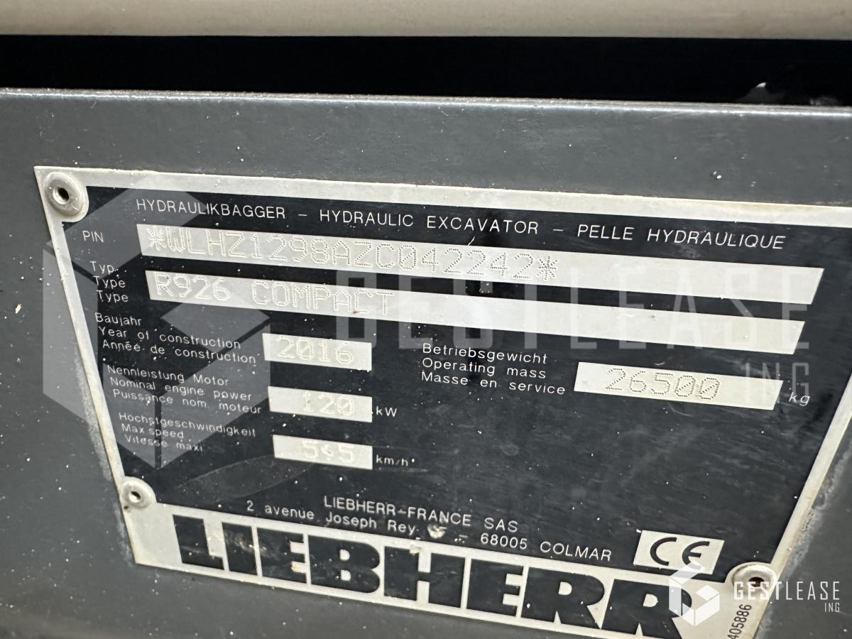 Pelle sur chenille Liebherr R926 COMPACT: photos 8
