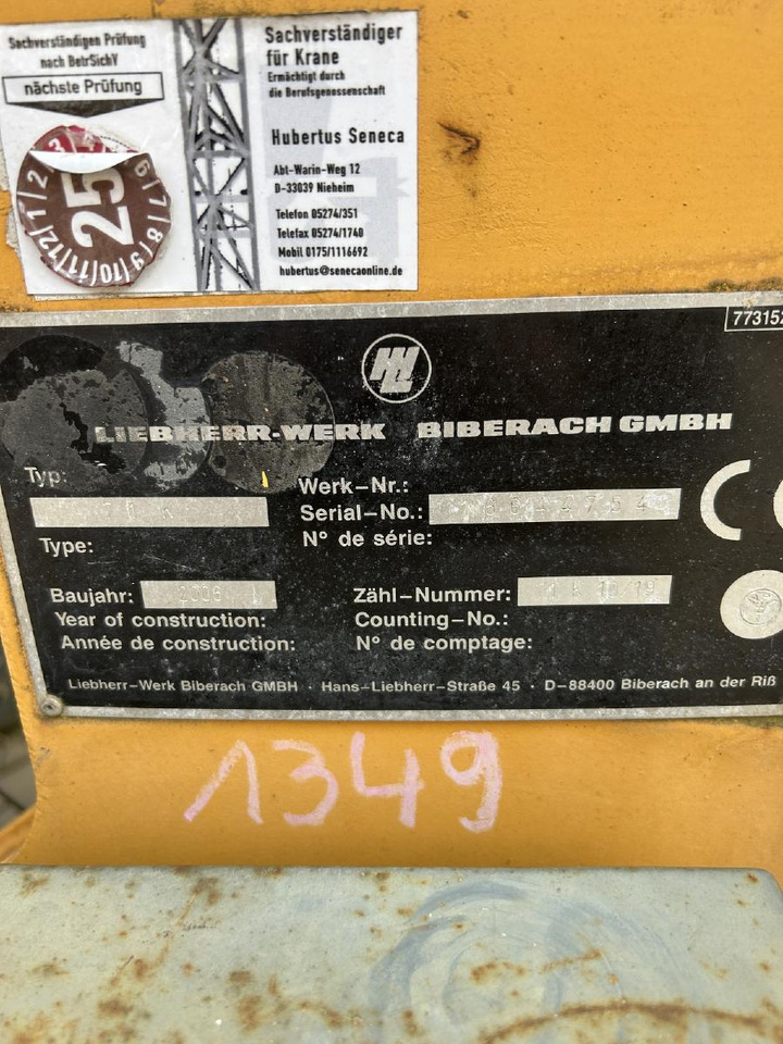 Grue à tour Liebherr 71k: photos 6 Grue à tour Liebherr 71k: photos 6