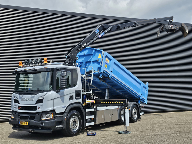 Scania P420 6x2-4 / HMF Z KRAAN / 2 KANTEN KIPPER - Camion benne, Camion grue: photos 1 Scania P420 6x2-4 / HMF Z KRAAN / 2 KANTEN KIPPER - Camion benne, Camion grue: photos 1
