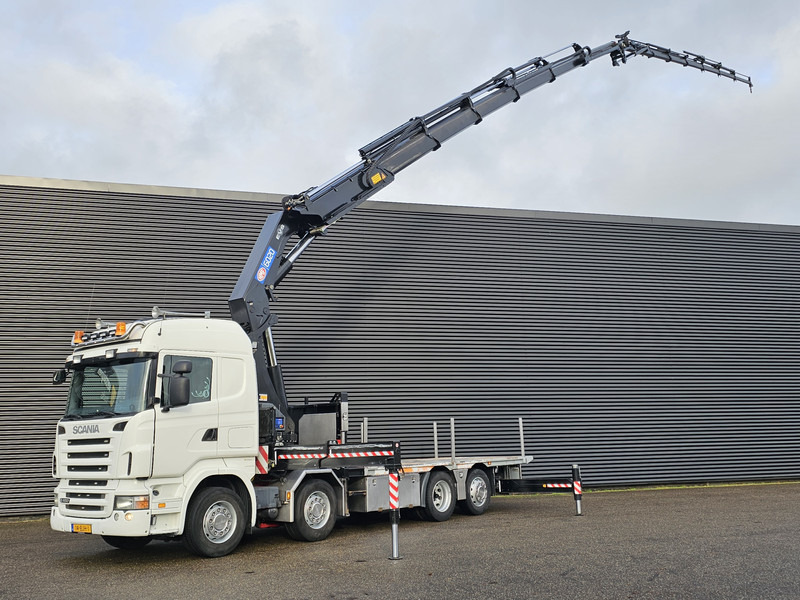 Scania R480 8X2 / HMF 60 t/m + JIB / RETARDER - Camion grue: photos 1 Scania R480 8X2 / HMF 60 t/m + JIB / RETARDER - Camion grue: photos 1