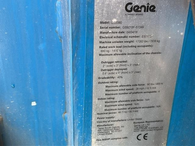 Genie GS5390 - Nacelle ciseaux: photos 5 Genie GS5390 - Nacelle ciseaux: photos 5