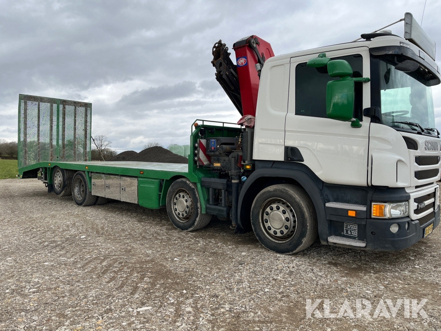 Kranbil med lad Scania P G R N341 - Camion grue: photos 2 Kranbil med lad Scania P G R N341 - Camion grue: photos 2