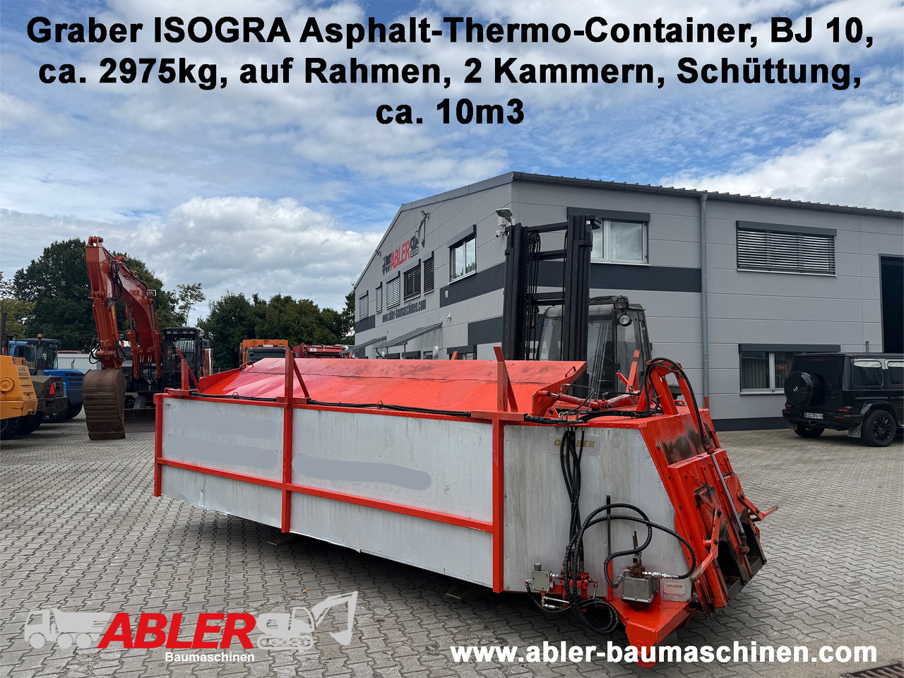 Graber ISOGRA Asphalt Thermo Container - Caisse mobile/ Conteneur, Travaux routiers: photos 1 Graber ISOGRA Asphalt Thermo Container - Caisse mobile/ Conteneur, Travaux routiers: photos 1