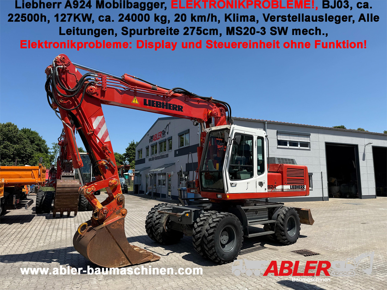 Liebherr A924 Mobilbagger HS20 SW - Pelle: photos 1 Liebherr A924 Mobilbagger HS20 SW - Pelle: photos 1