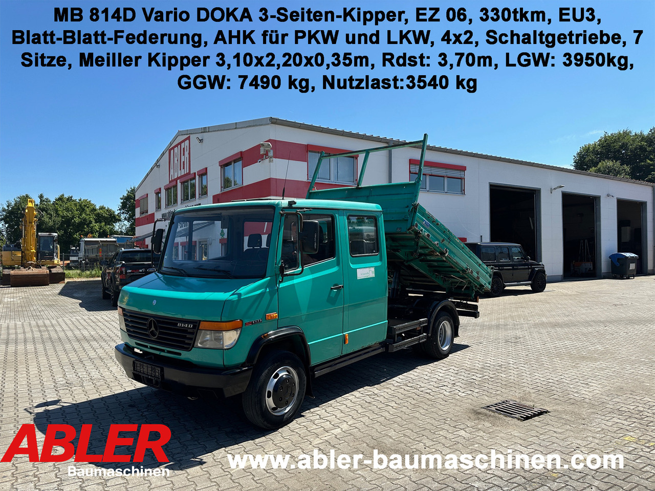 Mercedes-Benz 814 D Vario DOKA 3-Seiten-Kipper Meiller - Camion benne: photos 1 Mercedes-Benz 814 D Vario DOKA 3-Seiten-Kipper Meiller - Camion benne: photos 1