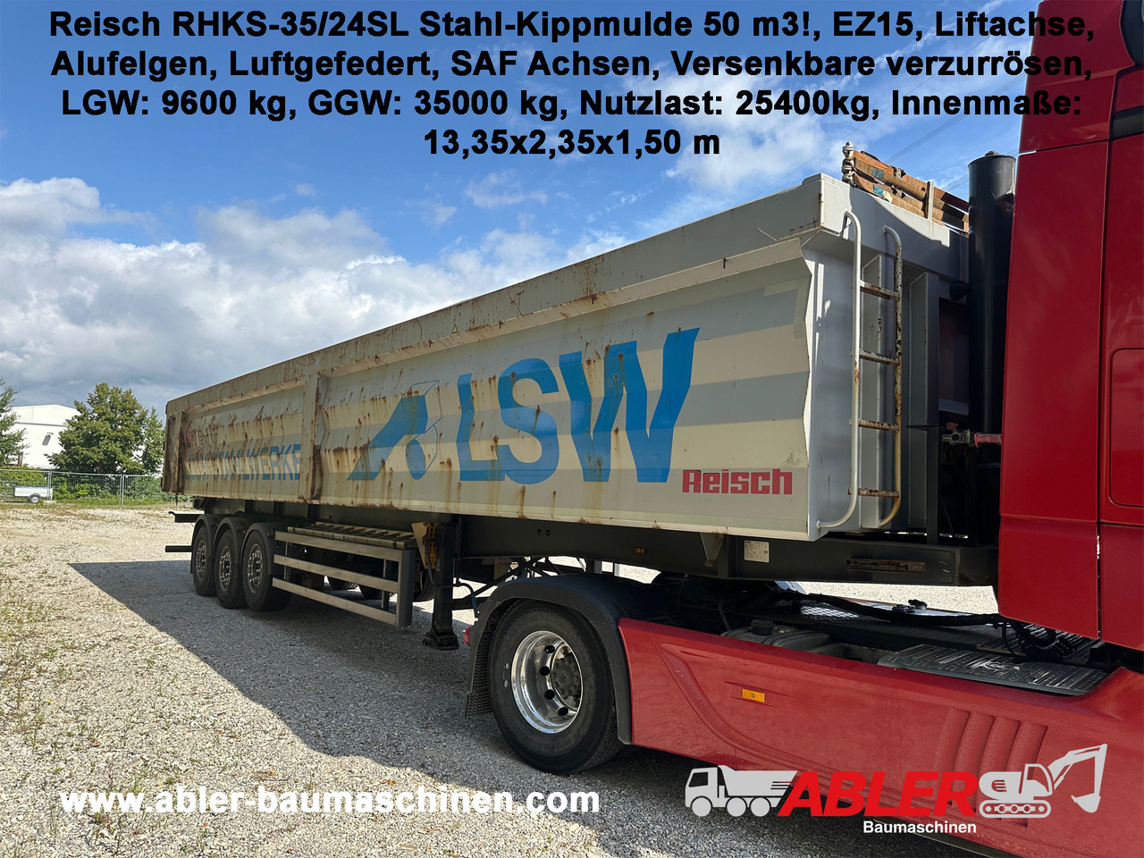 Reisch RHKS-35/24SL Stahl Kippmulde 50 m3 Metallschrott - Semi-remorque benne: photos 1 Reisch RHKS-35/24SL Stahl Kippmulde 50 m3 Metallschrott - Semi-remorque benne: photos 1
