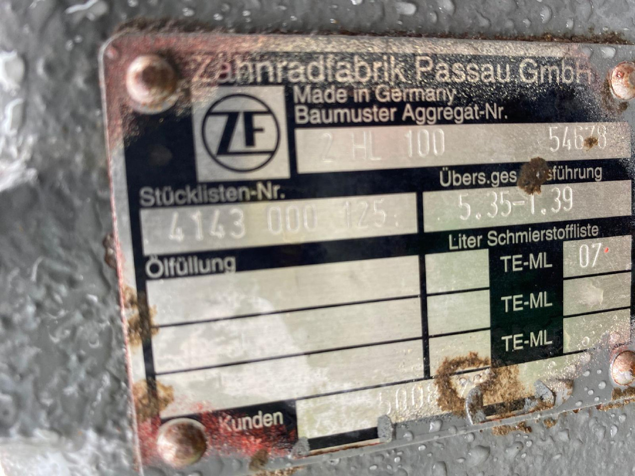 Liebherr ZF 2HL 100, LMV 100 aus LH A904 LIT - Transmission pour Engins de chantier: photos 5 Liebherr ZF 2HL 100, LMV 100 aus LH A904 LIT - Transmission pour Engins de chantier: photos 5