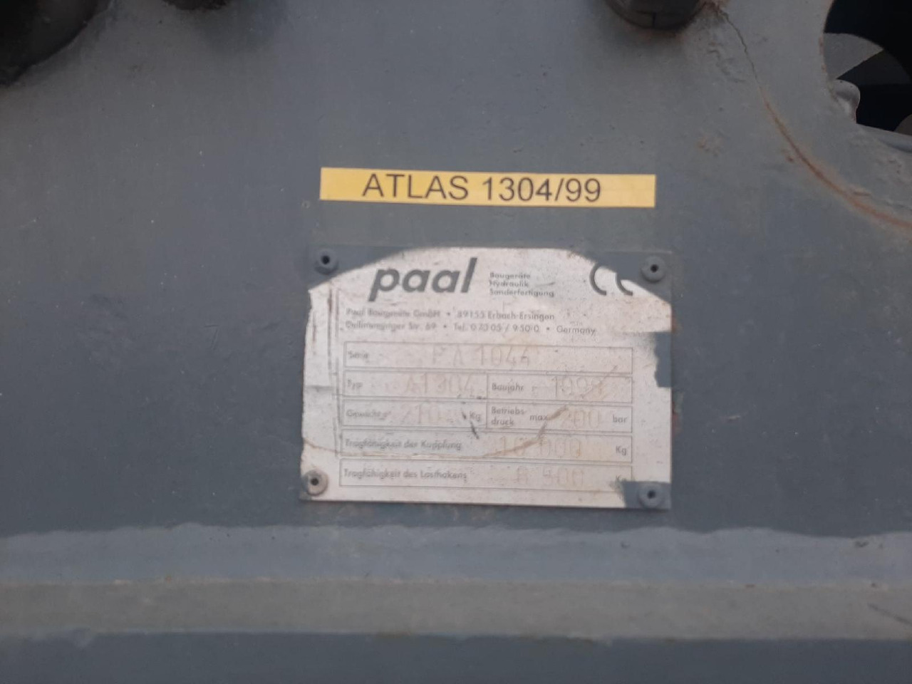 Paal aus Atlas 1304 - Attache rapide pour Engins de chantier: photos 2 Paal aus Atlas 1304 - Attache rapide pour Engins de chantier: photos 2