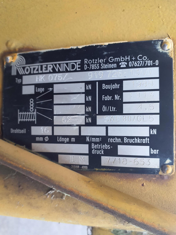 FAUN RTF 30 winch - Treuil pour Grue: photos 5 FAUN RTF 30 winch - Treuil pour Grue: photos 5