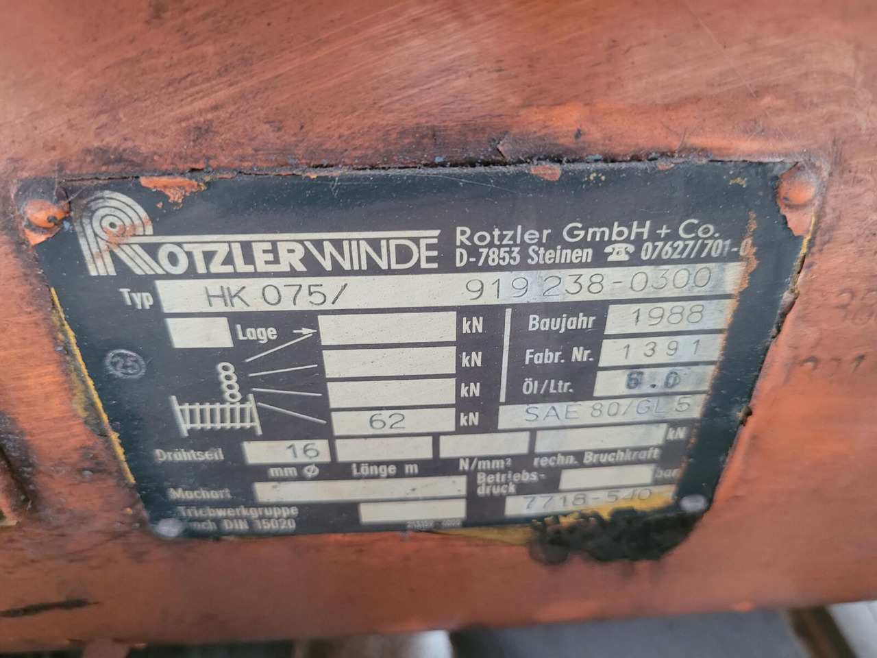 FAUN RTF 50 winch - Treuil pour Grue mobile: photos 5 FAUN RTF 50 winch - Treuil pour Grue mobile: photos 5