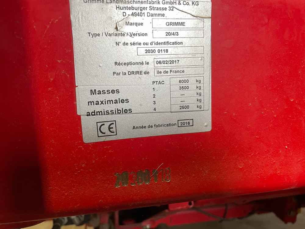 Grimme GB 330 - Matériel de récolte: photos 5 Grimme GB 330 - Matériel de récolte: photos 5