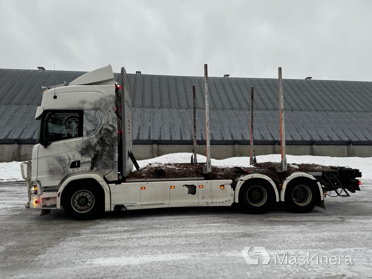Scania R650B6X4NB Timmerekipage Scania R650B med kran och HLM Släp - Camion grumier: photos 2 Scania R650B6X4NB Timmerekipage Scania R650B med kran och HLM Släp - Camion grumier: photos 2