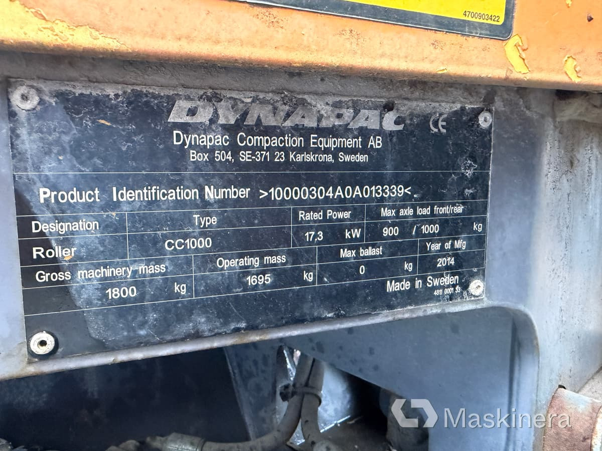 Rouleau compresseur Vält Dynapac CC1000: photos 31 Rouleau compresseur Vält Dynapac CC1000: photos 31