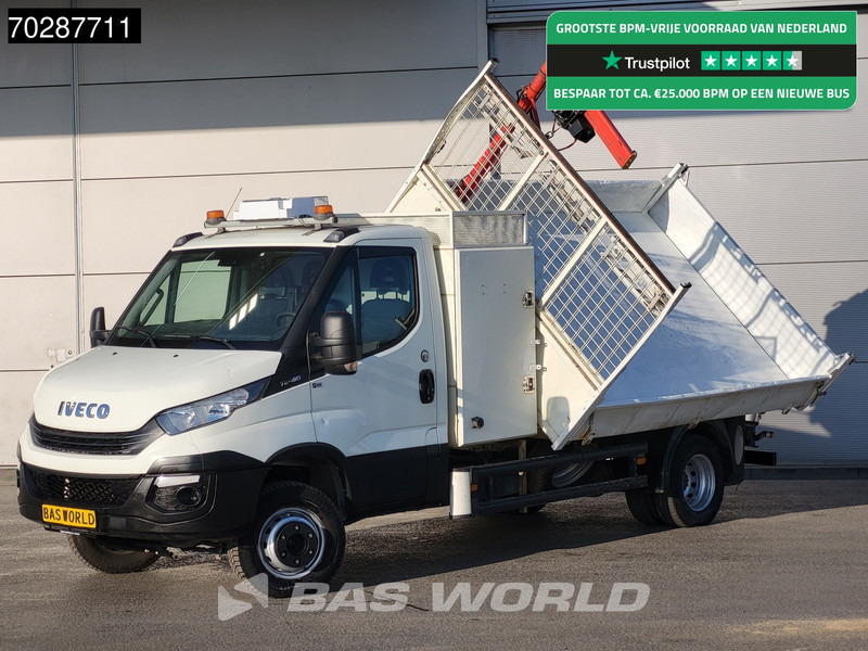 Iveco Daily 70C18 3.0L Driezijdige Kipper 500KG Kraan Kraanwagen Open Laadbak 3,5t Trekhaak Airco Cruise Euro6 Kraan Crane Kranwagen Kipper - Utilitaire benne: photos 1 Iveco Daily 70C18 3.0L Driezijdige Kipper 500KG Kraan Kraanwagen Open Laadbak 3,5t Trekhaak Airco Cruise Euro6 Kraan Crane Kranwagen Kipper - Utilitaire benne: photos 1