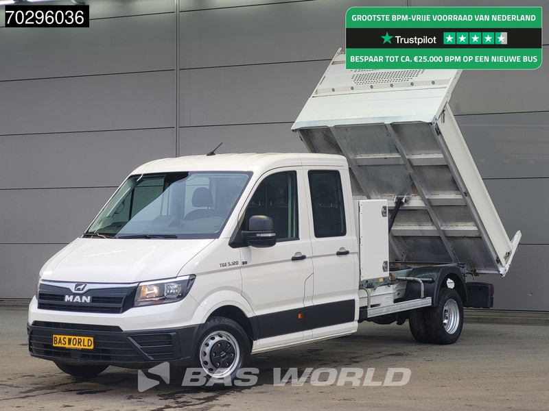 MAN TGE 5.120 Kipper met Kist Dubbel Cabine 3,5t Trekhaak Navi Camera Airco Cruise Euro6 Tipper Benne Kieper Airco Trekhaak Cruise control - Utilitaire benne: photos 1 MAN TGE 5.120 Kipper met Kist Dubbel Cabine 3,5t Trekhaak Navi Camera Airco Cruise Euro6 Tipper Benne Kieper Airco Trekhaak Cruise control - Utilitaire benne: photos 1
