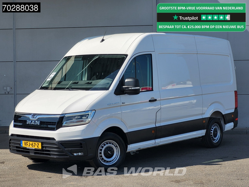 MAN eTGE 3.140 Elektrisch 115km WLTP 36kWh L3H3 LED Navi Airco Cruise Camera Parkeersensoren L2H2 12m3 Airco Cruise control - Fourgon utilitaire, Utilitaire électrique: photos 1 MAN eTGE 3.140 Elektrisch 115km WLTP 36kWh L3H3 LED Navi Airco Cruise Camera Parkeersensoren L2H2 12m3 Airco Cruise control - Fourgon utilitaire, Utilitaire électrique: photos 1