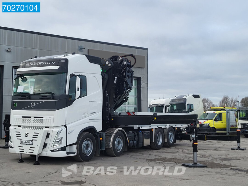Camion plateau, Camion grue neuf Volvo FH 460 8X2 Effer 1000 9S + 6S Kran + Fly-Jib Liftachse VEB+ Euro 6: photos 11
