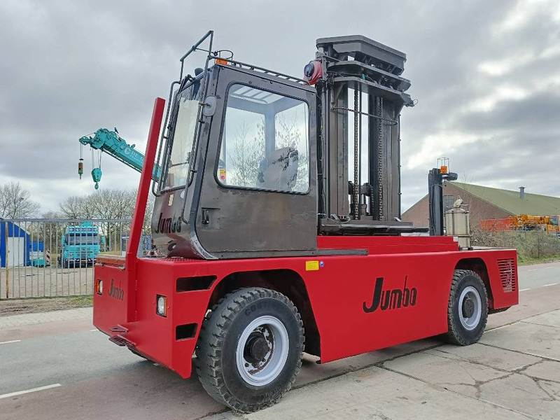 Jumbo J/SH 120/14/75 zijlader side forklift stapler 12 T - Chariot latéral: photos 1 Jumbo J/SH 120/14/75 zijlader side forklift stapler 12 T - Chariot latéral: photos 1