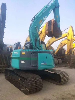 Used Kobelco Zero-Tail Excavator Sk115sr Hydraulic Excavator with Blade for Sale - Pelle sur chenille: photos 1 Used Kobelco Zero-Tail Excavator Sk115sr Hydraulic Excavator with Blade for Sale - Pelle sur chenille: photos 1